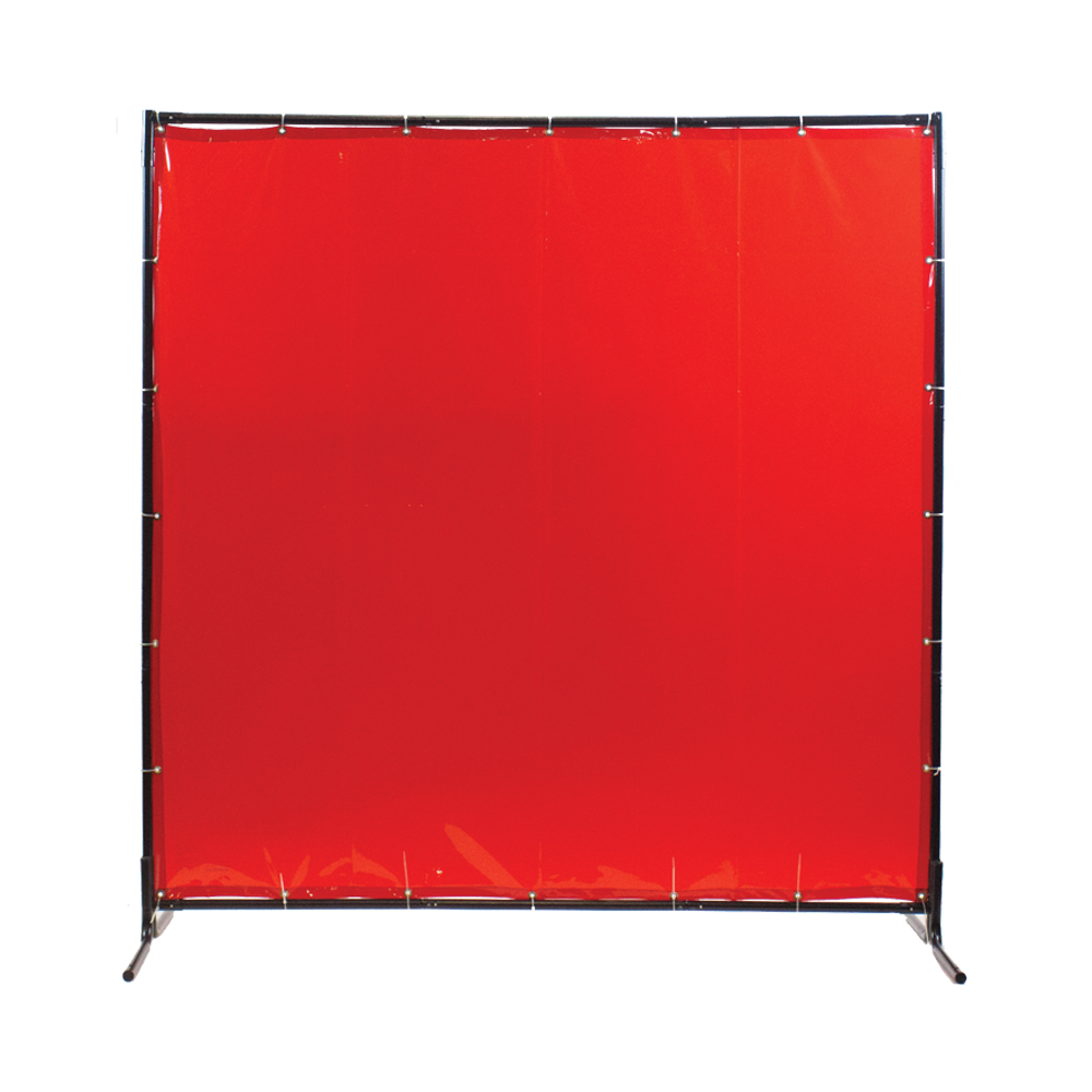6x10 Foot Welding Curtain - Gray Vinyl Safety Screen With Grommets & Flame Resistance